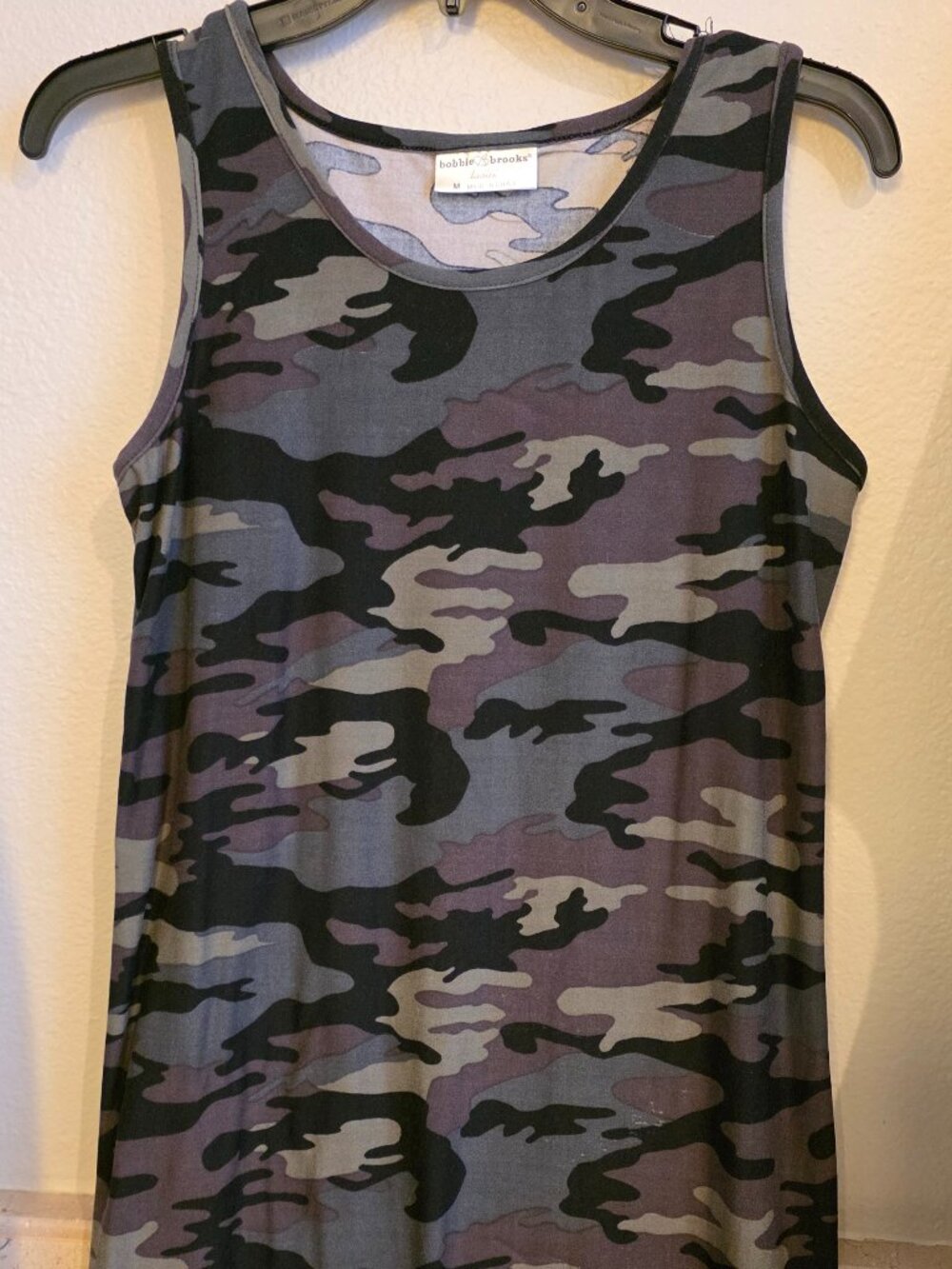 Camo mini dress, butter soft cotton material, GUC, size M.